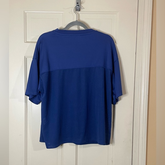 Zara Men’s Mesh Shirt Game On Style Strong Blue/Gold Football Jersey Medium - Picture 4 of 8